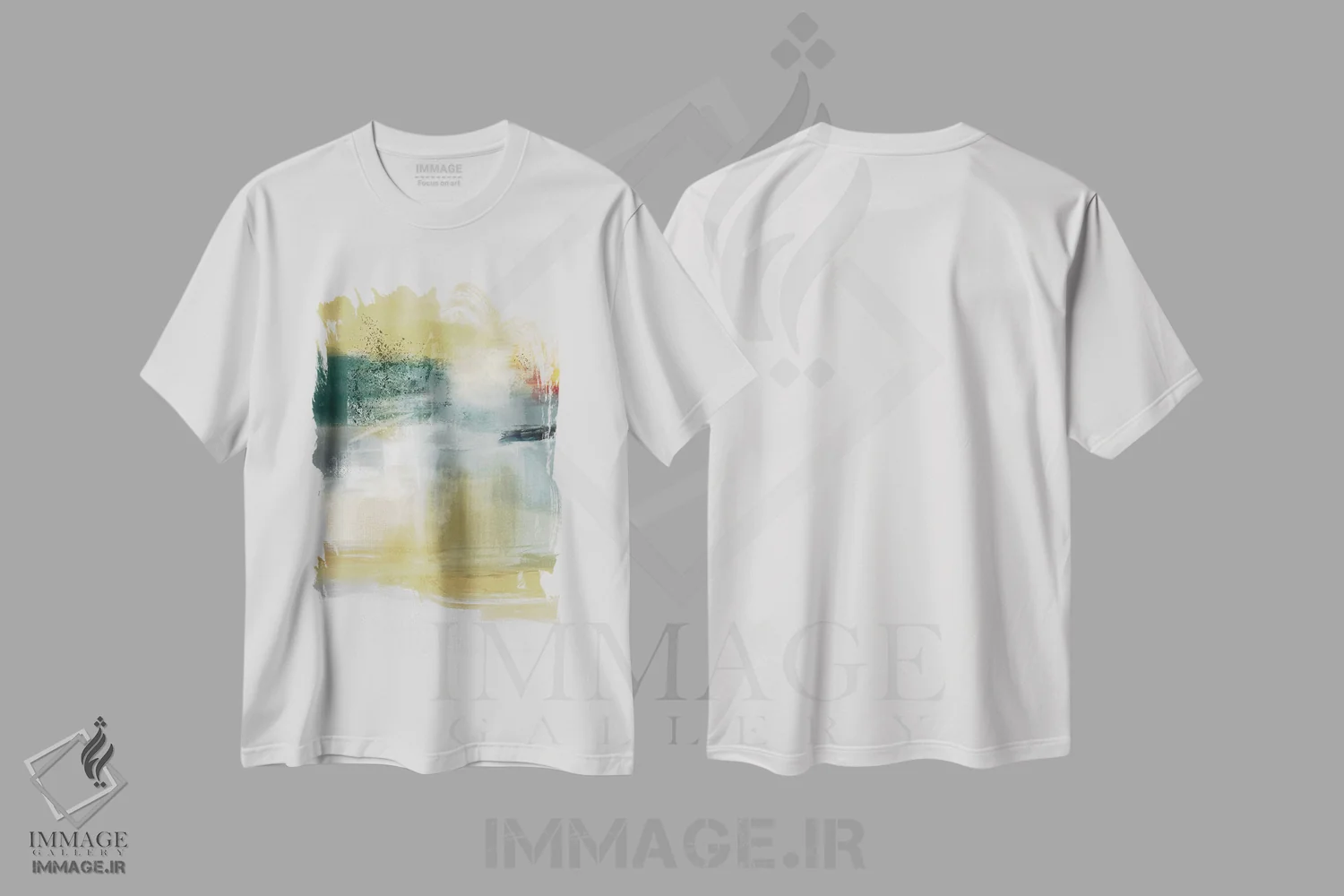تیشرت سفید طرح دار ترکیب اکریلیک اثر کارین تونیا گریم | فروشگاه ایماژ