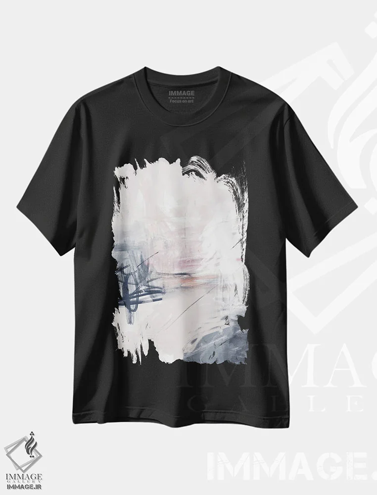 تیشرت مشکی طرح دار بهشت I اثر کارین تونیا گریم | فروشگاه ایماژ
