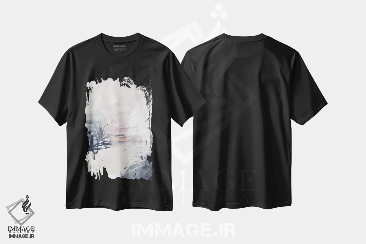 تیشرت مشکی طرح دار بهشت I اثر کارین تونیا گریم | فروشگاه ایماژ