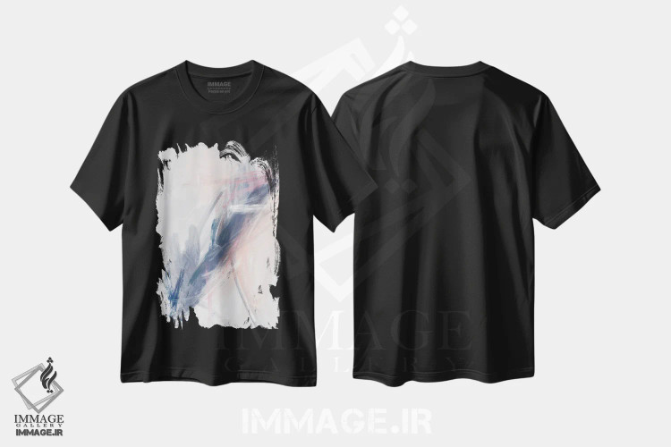 تیشرت مشکی طرح دار بهشت IV اثر کارین تونیا گریم | فروشگاه ایماژ