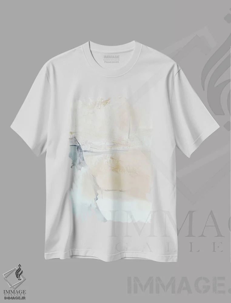 تیشرت سفید طرح دار آرام گرفته VI اثر کارین تونیا گریم | immage.ir
