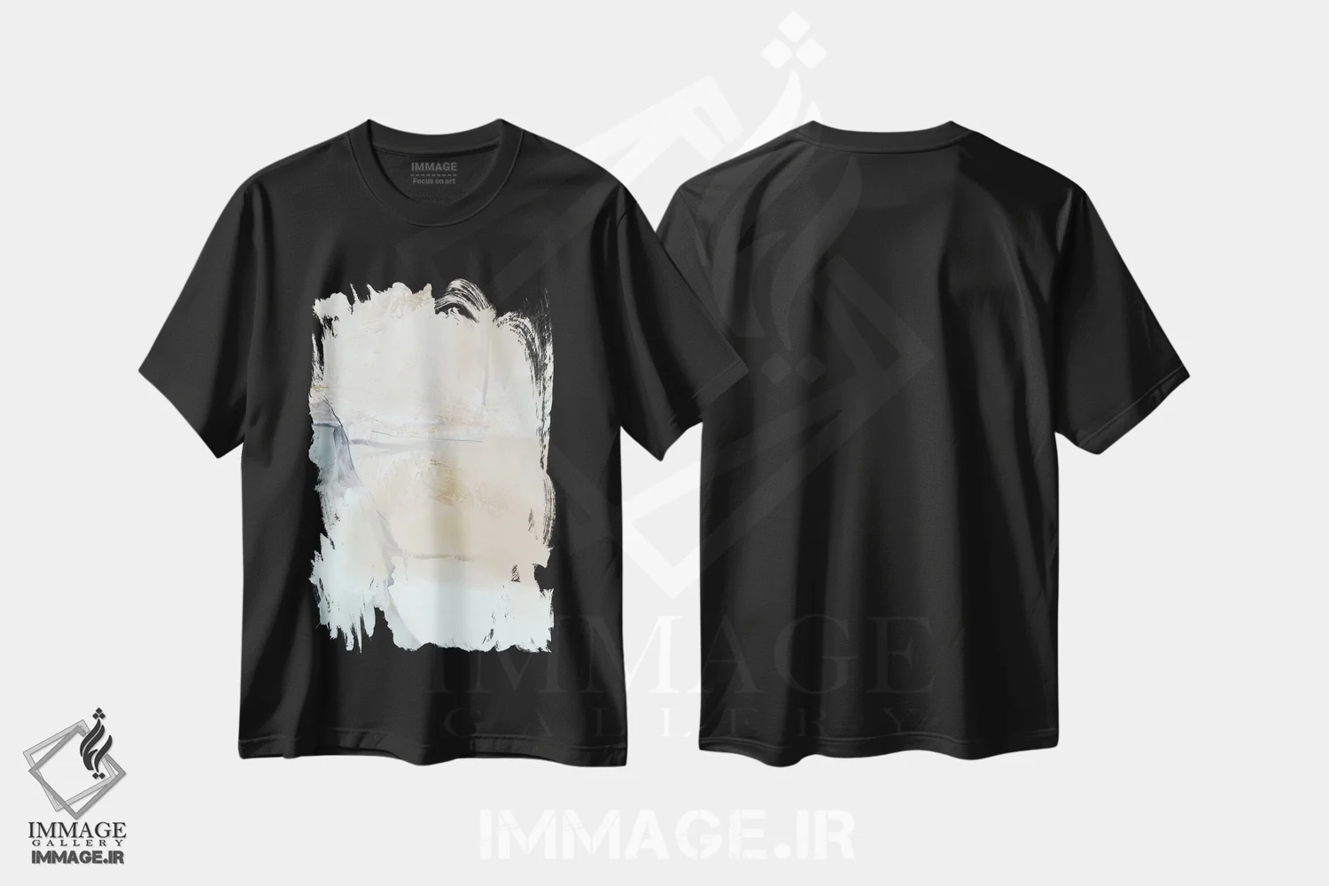 تیشرت مشکی طرح دار آرام گرفته VI اثر کارین تونیا گریم | فروشگاه ایماژ