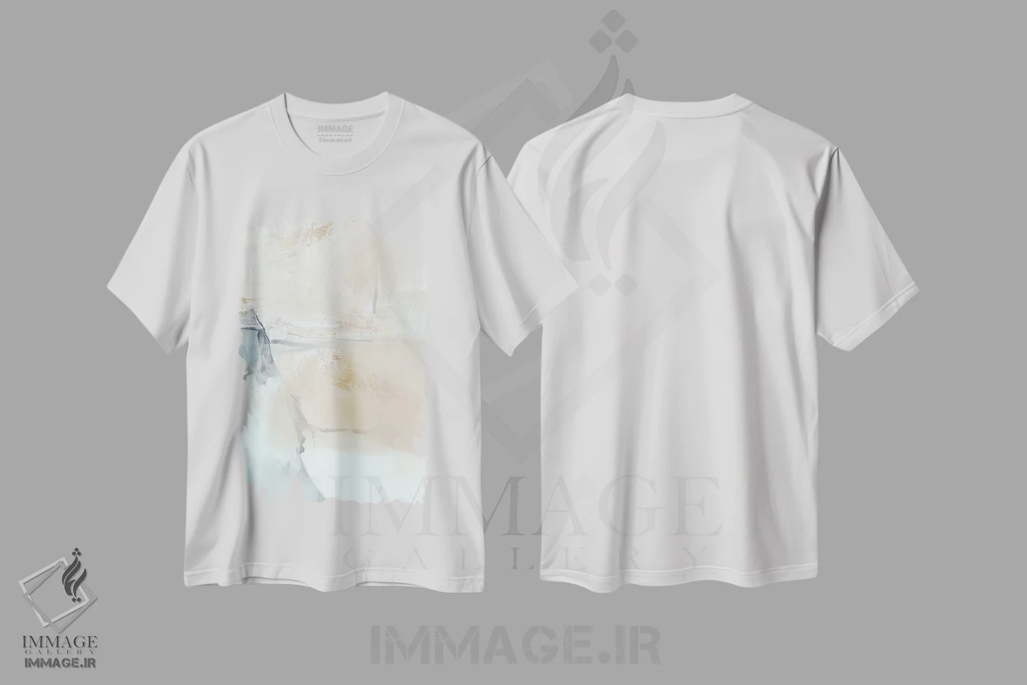 تیشرت سفید طرح دار آرام گرفته VI اثر کارین تونیا گریم | immage.ir
