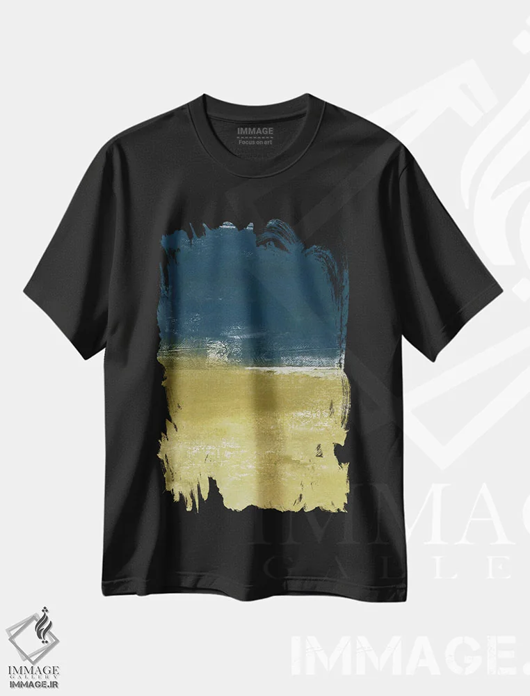 تیشرت مشکی طرح دار آن طور که تو می بینی اثر کارین تونیا گریم | فروشگاه ایماژ