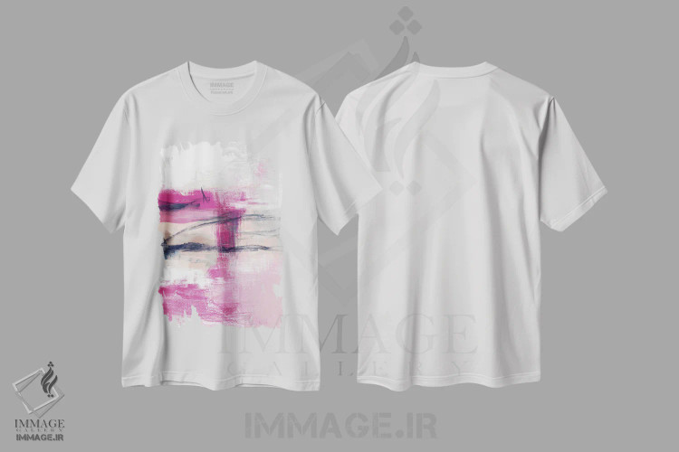 تیشرت سفید طرح دار تعادل I، آبستره اثر کارین تونیا گریم | فروشگاه ایماژ