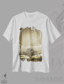 تیشرت سفید طرح دار سلسله مراتب بائوباب IV، عکاسی هنری فاخر اثر کلاوس تیدگه | فروشگاه ایماژ