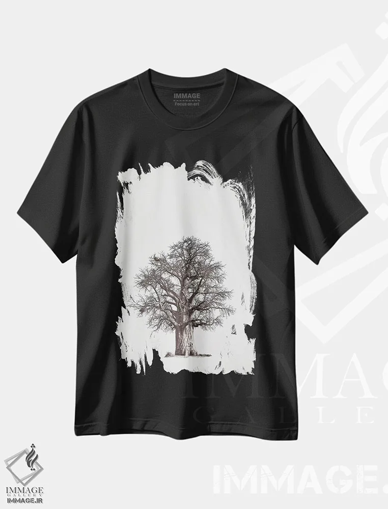 تیشرت مشکی طرح دار میراث بائوباب II، تزئینی اثر کلاوس تیدگه | immage.ir