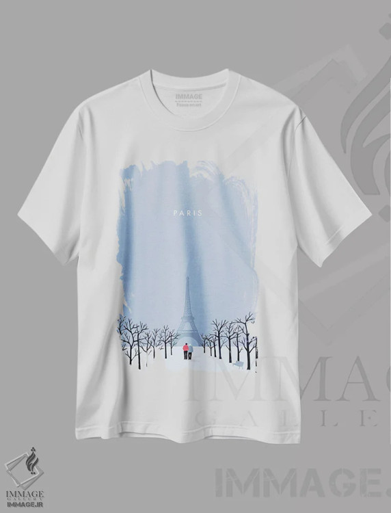 تیشرت سفید طرح دار پاریس، تزئینی اثر کاتینکا رینکه | immage.ir