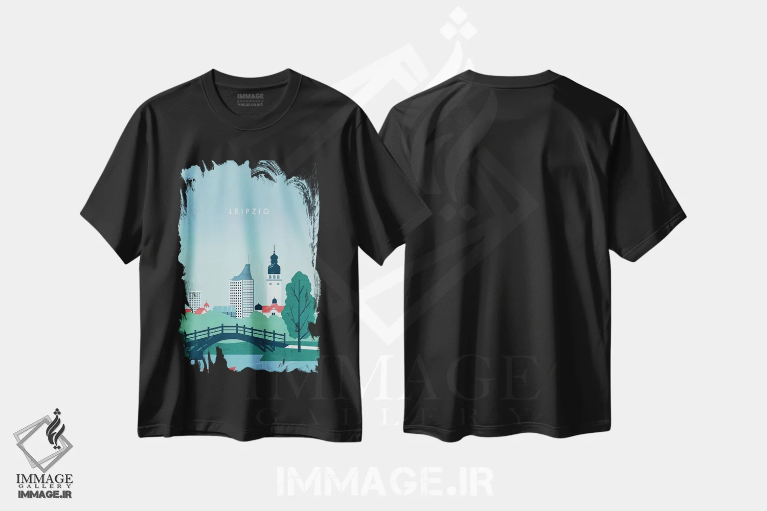 تیشرت مشکی طرح دار لایپزیگ، مدیوم اثر کاتینکا رینکه | immage.ir