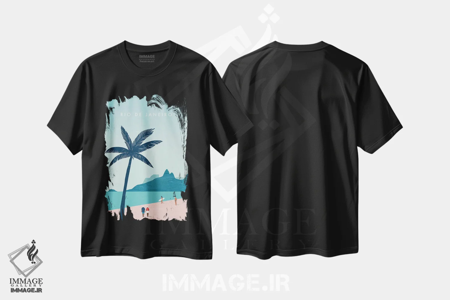 تیشرت مشکی طرح دار ریو دو ژانیرو، مدیوم اثر کاتینکا رینکه | فروشگاه ایماژ