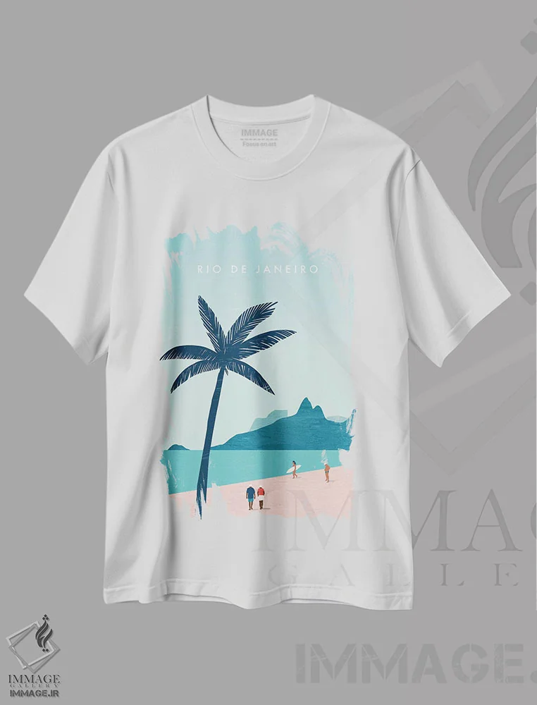 تیشرت سفید طرح دار ریو دو ژانیرو، مدیوم اثر کاتینکا رینکه | immage.ir
