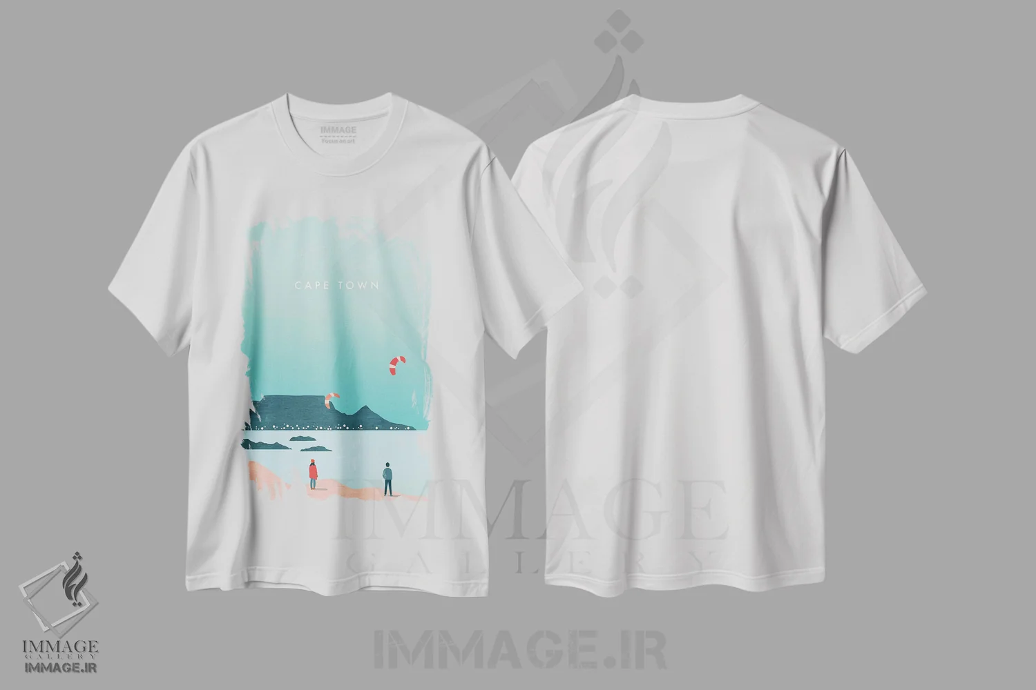 تیشرت سفید طرح دار کیپ تاون، مدیوم اثر کاتینکا رینکه | فروشگاه ایماژ