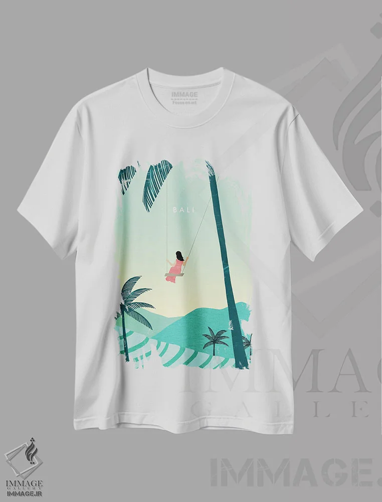 تیشرت سفید طرح دار بالی، تزئینی اثر کاتینکا رینکه | immage.ir