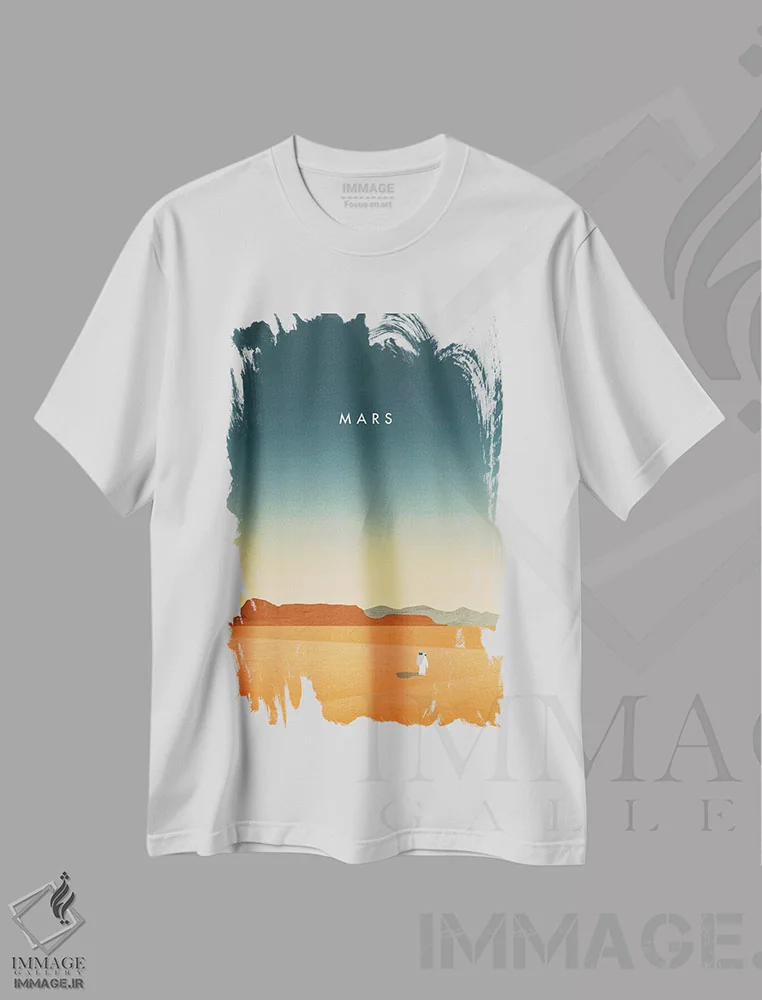تیشرت سفید طرح دار مریخ، تزئینی اثر کاتینکا رینکه | فروشگاه ایماژ