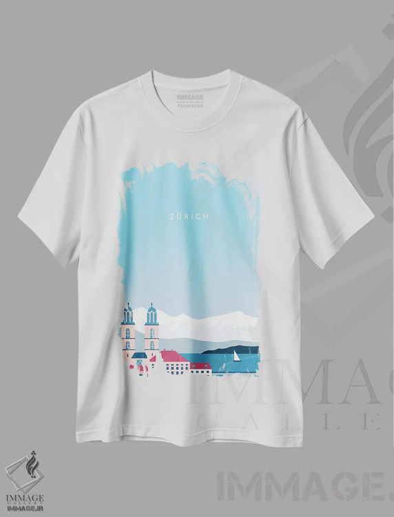 تیشرت سفید طرح دار زوریخ، تزئینی اثر کاتینکا رینکه | immage.ir