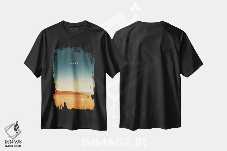 تیشرت مشکی طرح دار مریخ، تزئینی اثر کاتینکا رینکه | immage.ir