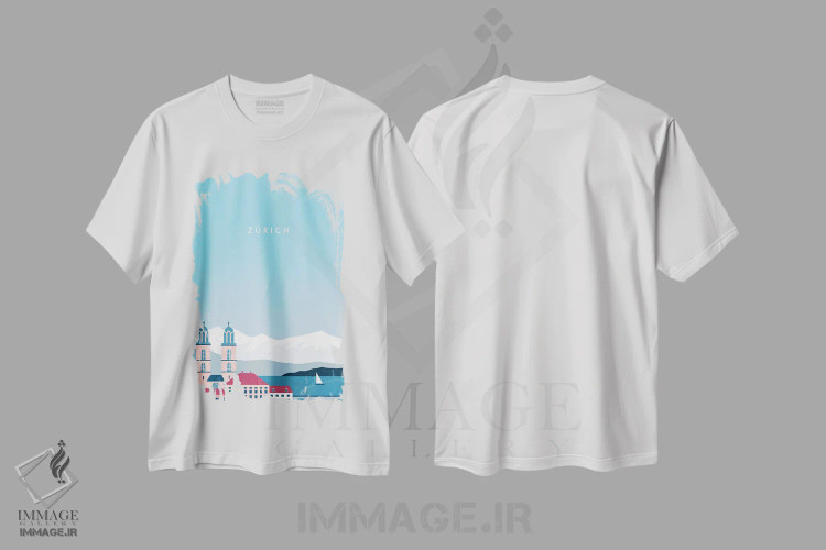 تیشرت سفید طرح دار زوریخ، تزئینی اثر کاتینکا رینکه | immage.ir