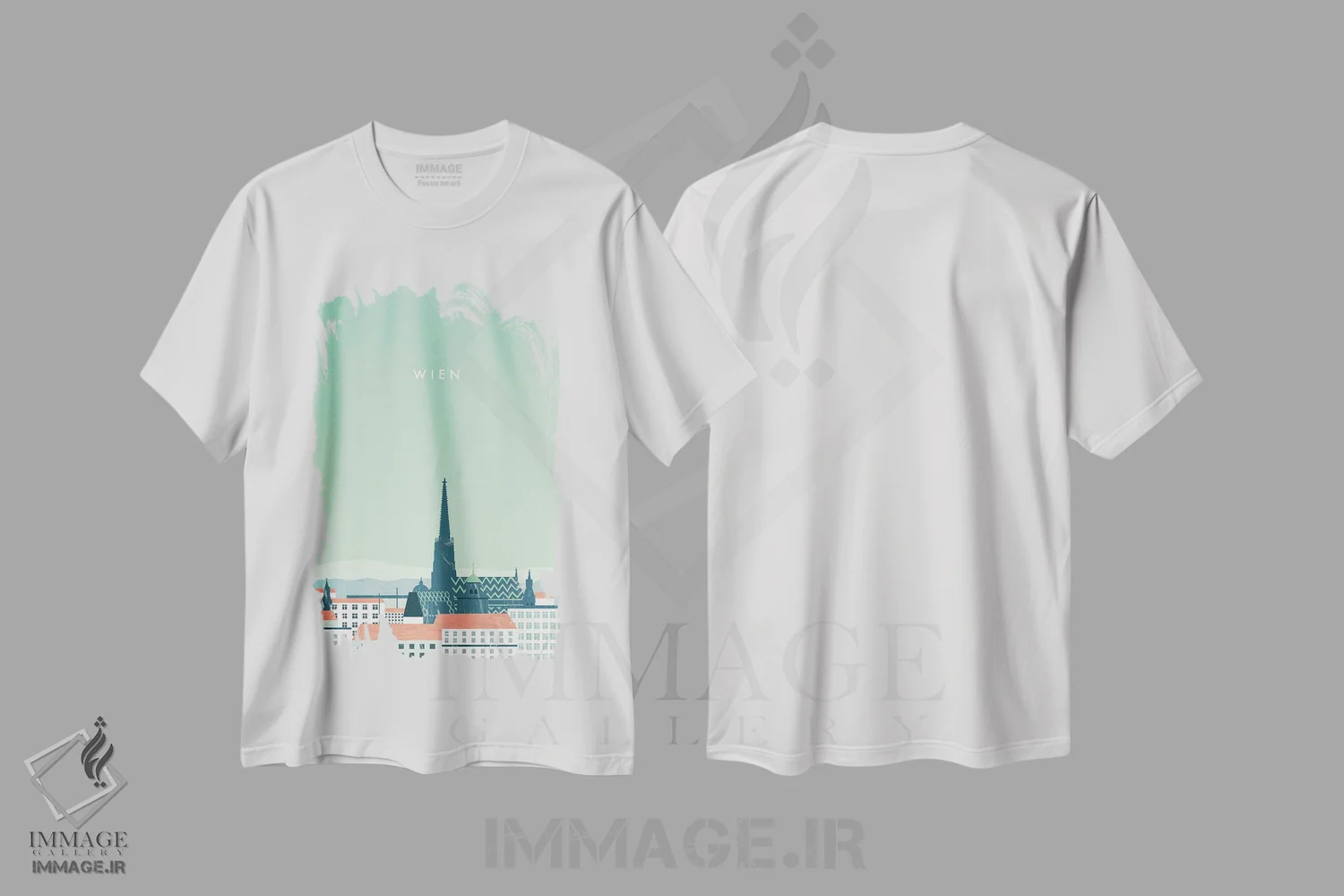 تیشرت سفید طرح دار وین، تزئینی اثر کاتینکا رینکه | فروشگاه ایماژ