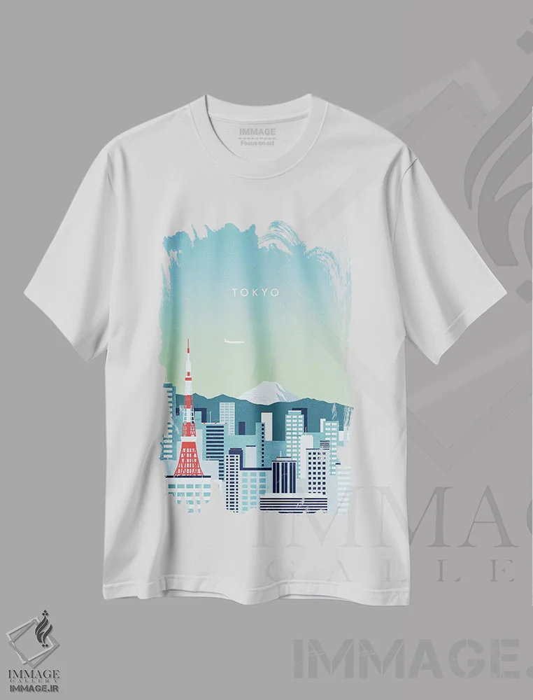 تیشرت سفید طرح دار توکیو، تزئینی اثر کاتینکا رینکه | immage.ir