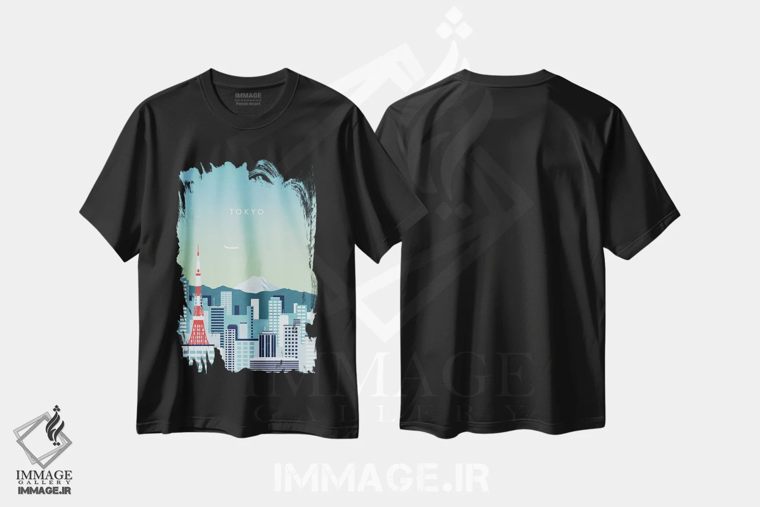 تیشرت مشکی طرح دار توکیو، تزئینی اثر کاتینکا رینکه | فروشگاه ایماژ