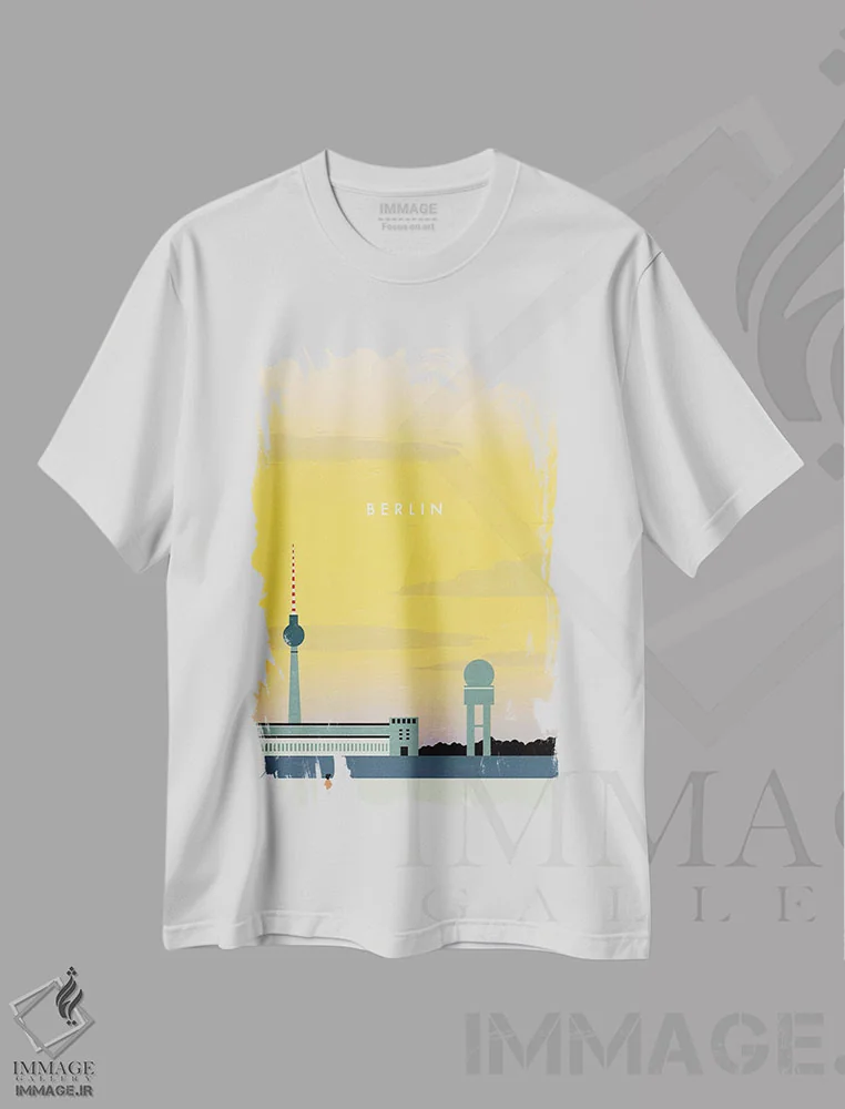 تیشرت سفید طرح دار برلین، تزئینی اثر کاتینکا رینکه | فروشگاه ایماژ