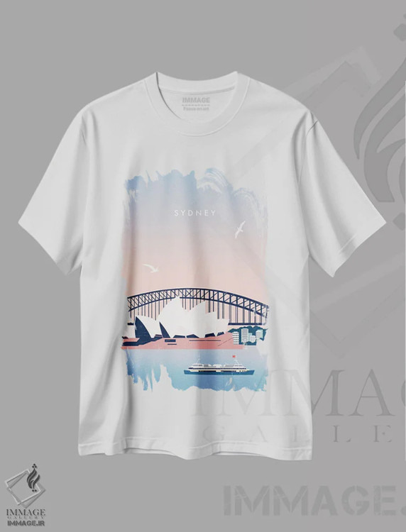 تیشرت سفید طرح دار سیدنی، تزئینی اثر کاتینکا رینکه | immage.ir