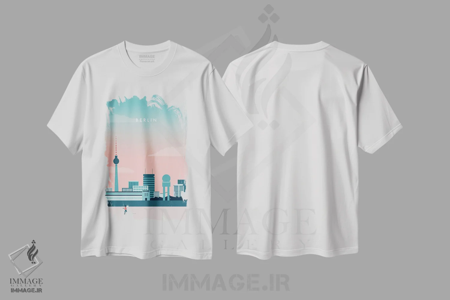 تیشرت سفید طرح دار برلین ۲، تزئینی اثر کاتینکا رینکه | فروشگاه ایماژ