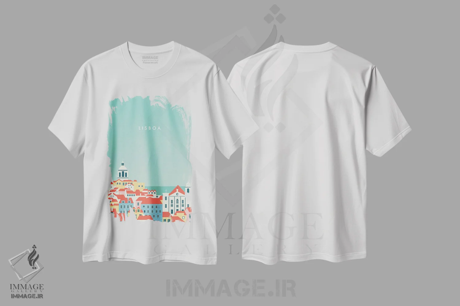 تیشرت سفید طرح دار لیسبون، تزئینی اثر کاتینکا رینکه | فروشگاه ایماژ