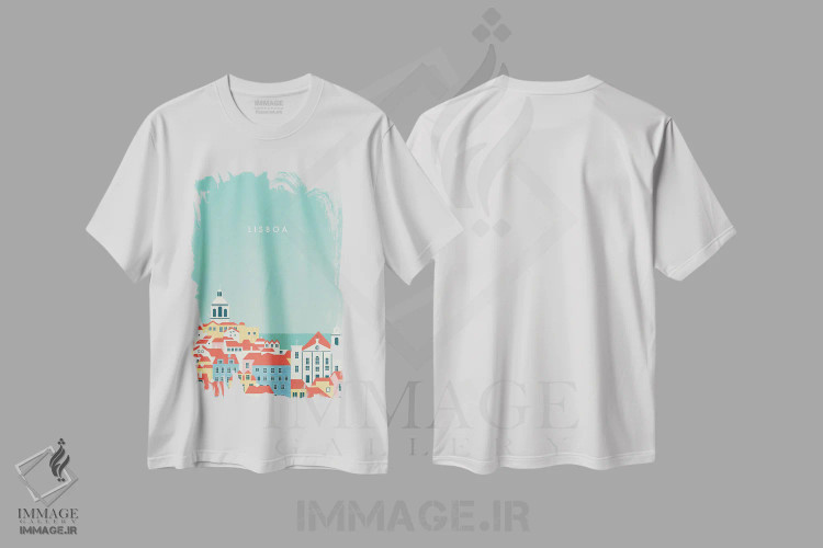 تیشرت سفید طرح دار لیسبون، تزئینی اثر کاتینکا رینکه | فروشگاه ایماژ