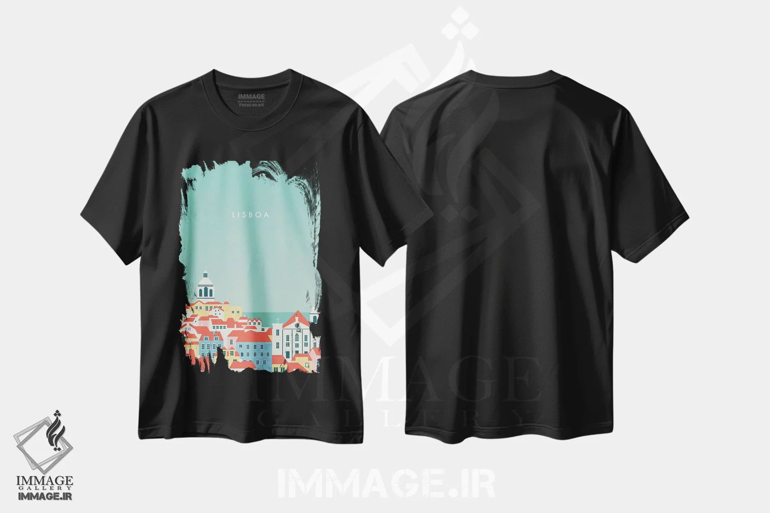 تیشرت مشکی طرح دار لیسبون، تزئینی اثر کاتینکا رینکه | immage.ir