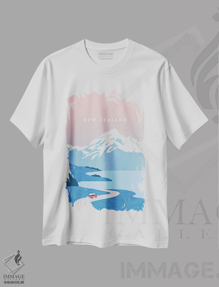 تیشرت سفید طرح دار نیوزیلند، تزئینی اثر کاتینکا رینکه | immage.ir
