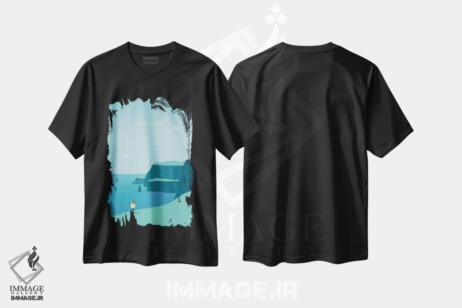 تیشرت مشکی طرح دار ایرلند، هنر دیجیتال اثر کاتینکا رینکه | immage.ir