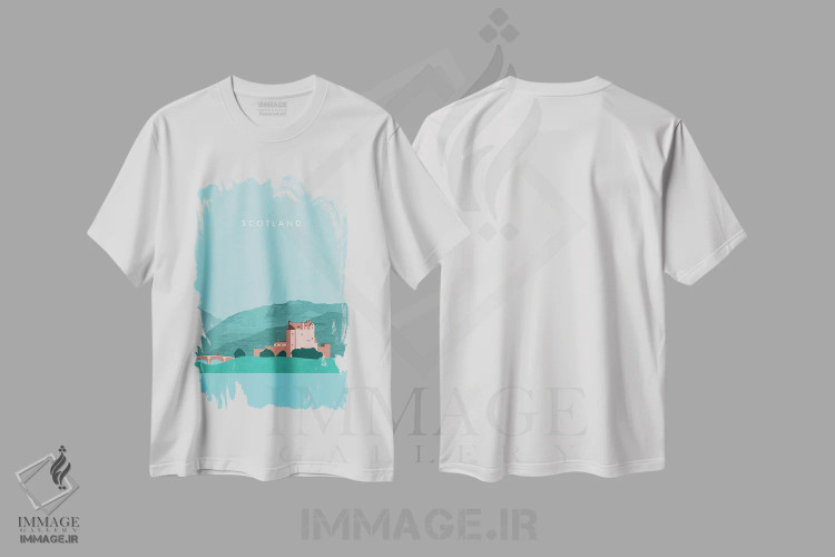 تیشرت سفید طرح دار اسکاتلند، هنر دیجیتال اثر کاتینکا رینکه | immage.ir