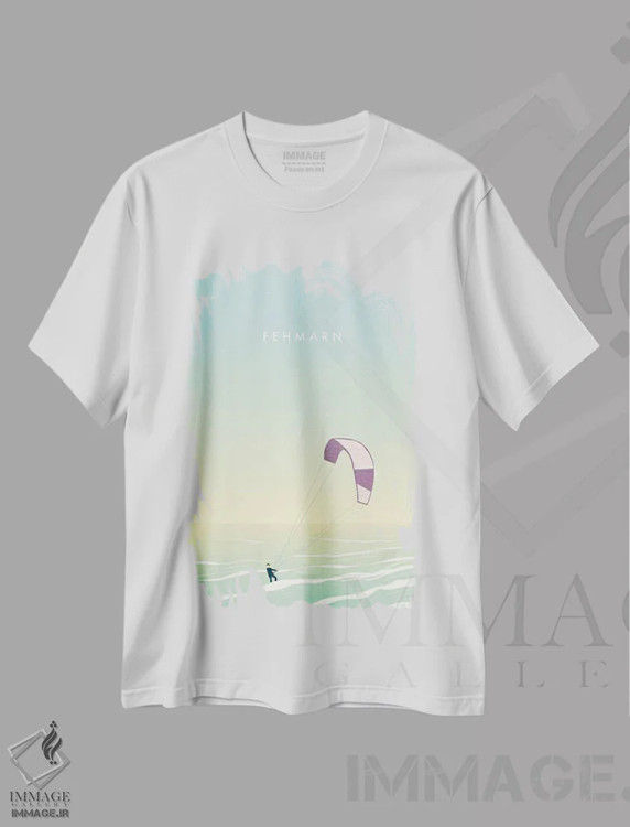 تیشرت سفید طرح دار فه مارن، تزئینی اثر کاتینکا رینکه | فروشگاه ایماژ