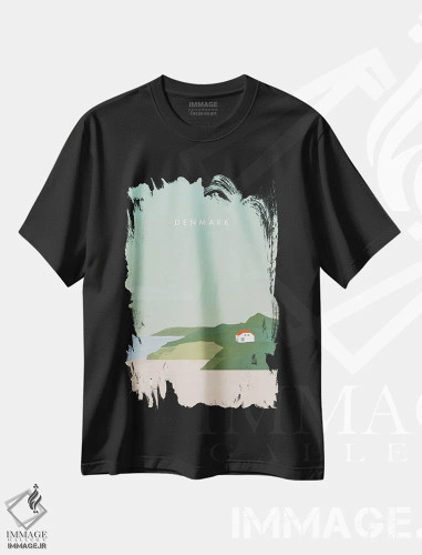 تیشرت مشکی طرح دار دانمارک، تزئینی اثر کاتینکا رینکه | فروشگاه ایماژ