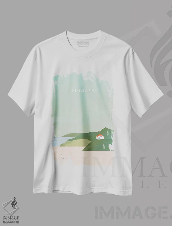 تیشرت سفید طرح دار دانمارک، تزئینی اثر کاتینکا رینکه | immage.ir