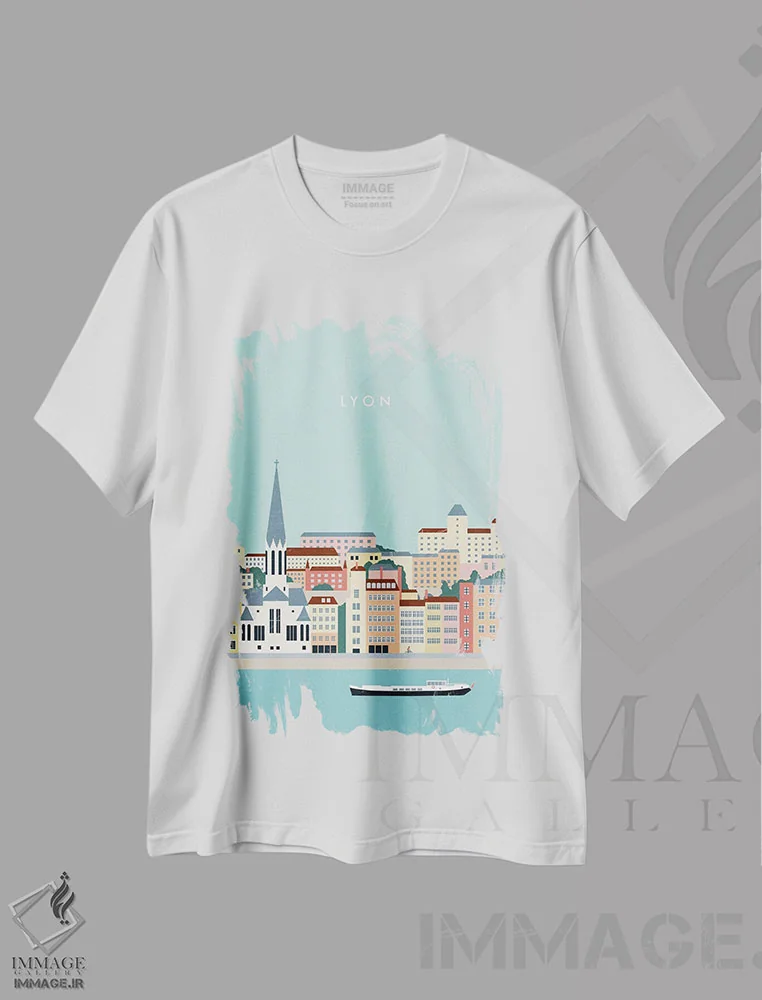 تیشرت سفید طرح دار لیون، تزئینی اثر کاتینکا رینکه | فروشگاه ایماژ