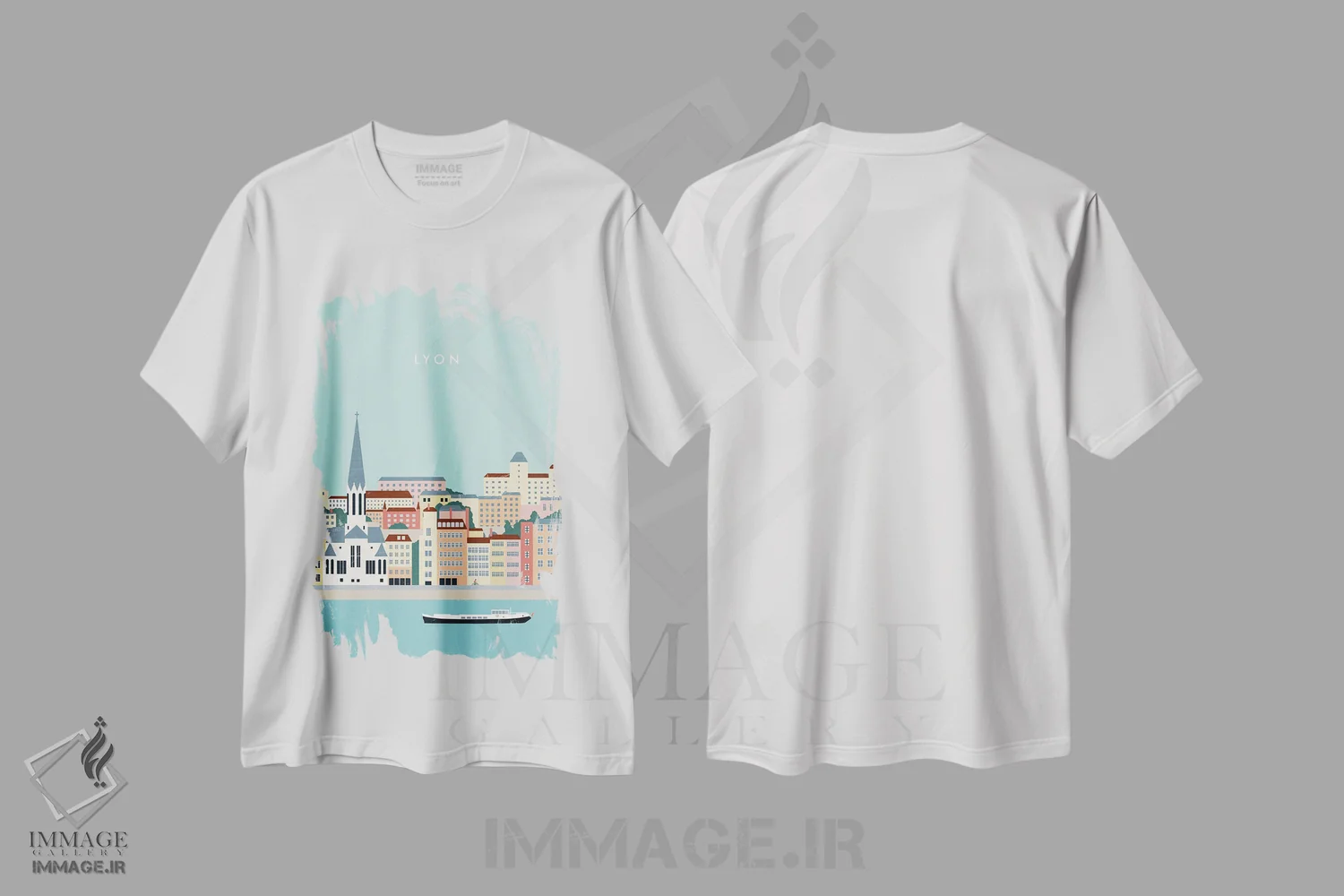 تیشرت سفید طرح دار لیون، تزئینی اثر کاتینکا رینکه | فروشگاه ایماژ