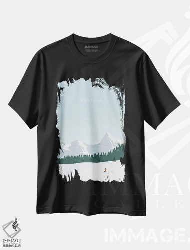 تیشرت مشکی طرح دار اتریش، تزئینی اثر کاتینکا رینکه | فروشگاه ایماژ