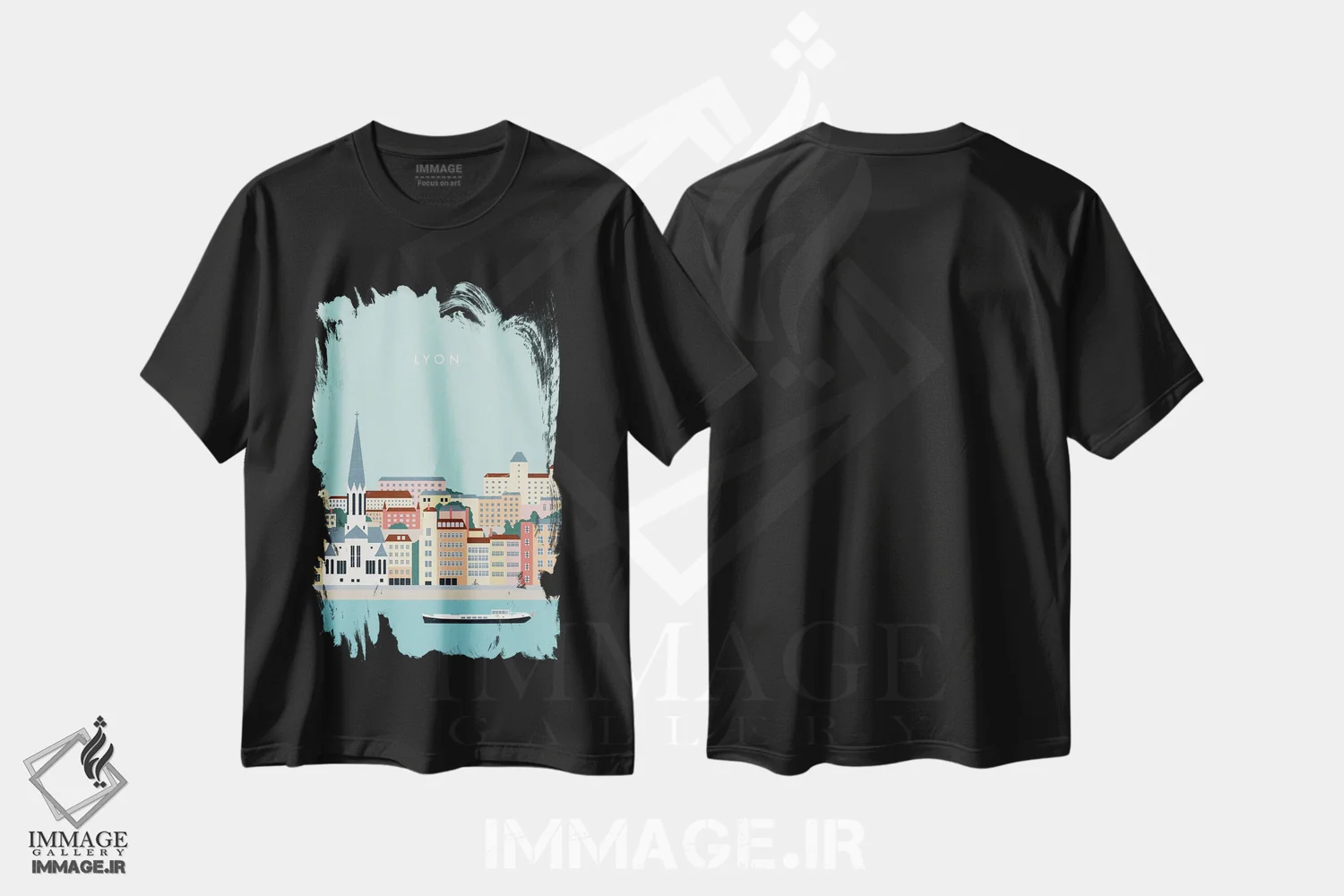 تیشرت مشکی طرح دار لیون، تزئینی اثر کاتینکا رینکه | immage.ir