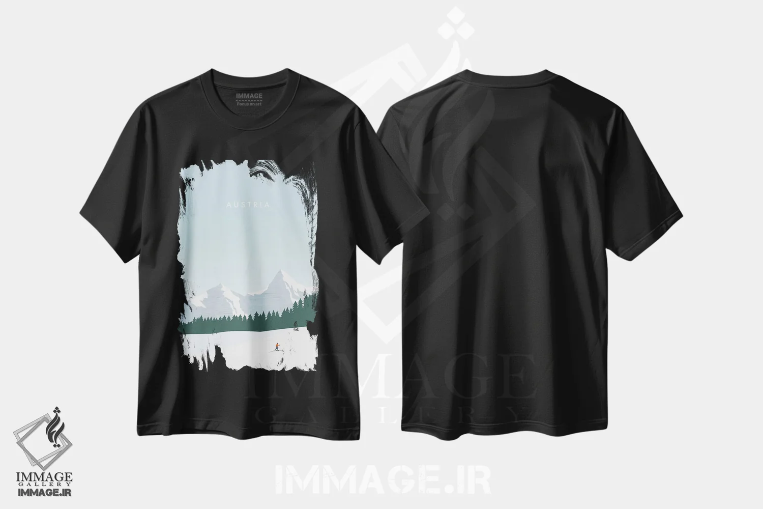 تیشرت مشکی طرح دار اتریش، تزئینی اثر کاتینکا رینکه | فروشگاه ایماژ