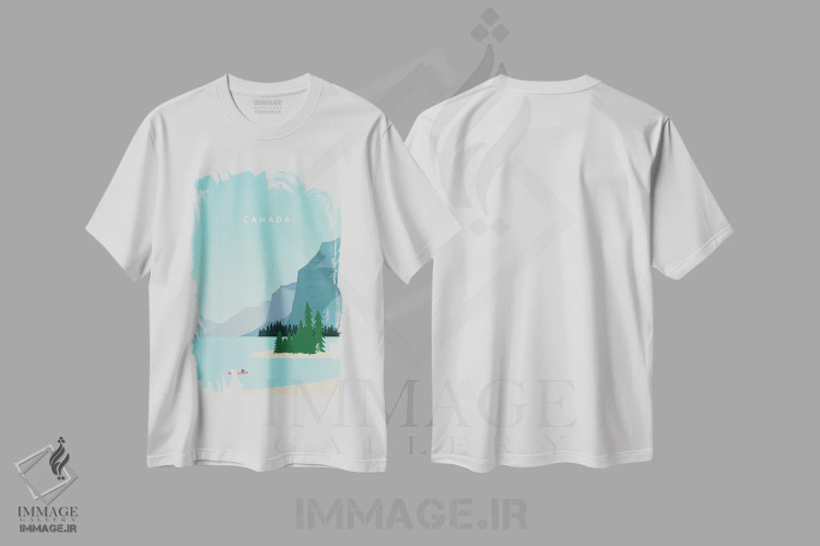 تیشرت سفید طرح دار کانادا، تزئینی اثر کاتینکا رینکه | فروشگاه ایماژ
