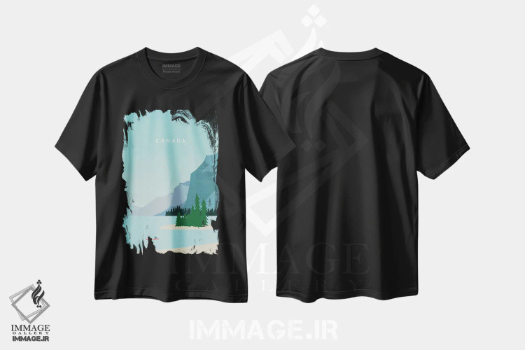 تیشرت مشکی طرح دار کانادا، تزئینی اثر کاتینکا رینکه | immage.ir