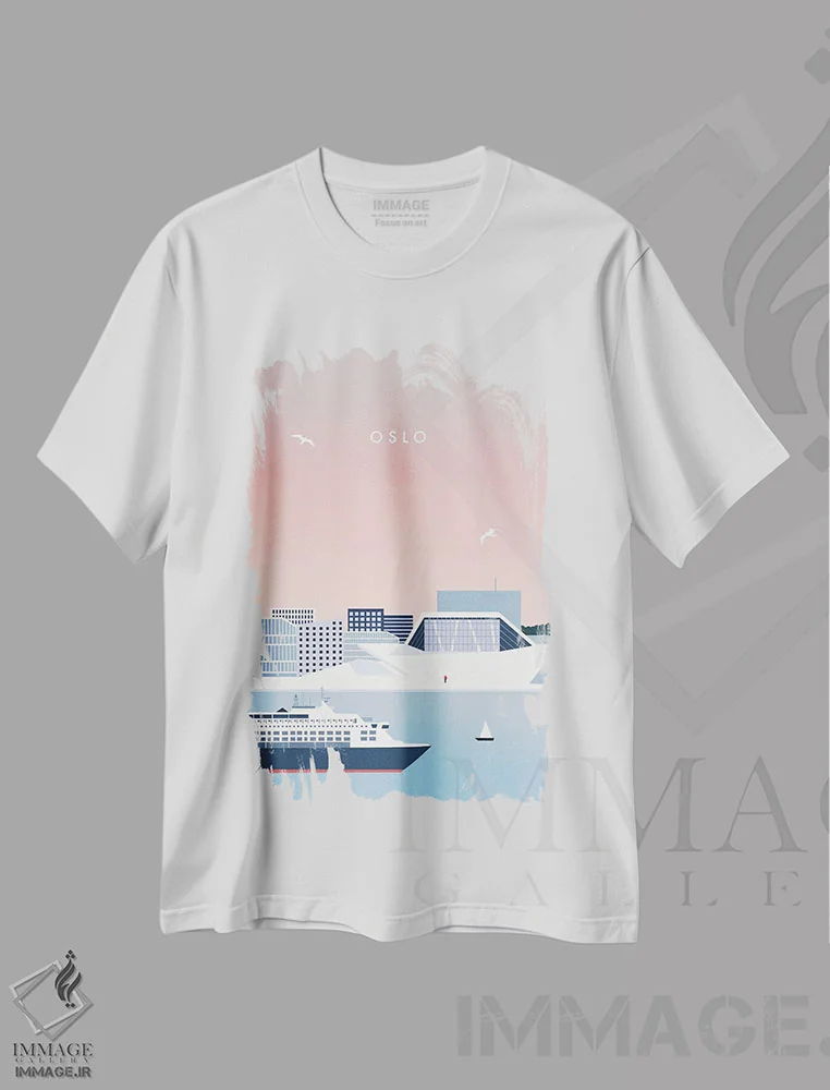 تیشرت سفید طرح دار اسلو، تزئینی اثر کاتینکا رینکه | immage.ir