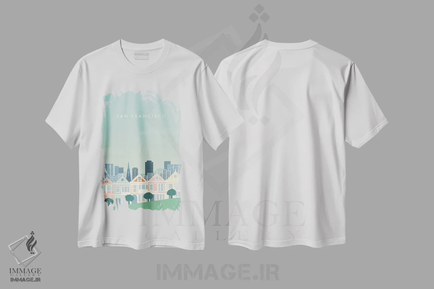 تیشرت سفید طرح دار سان فرانسیسکو، تزئینی اثر کاتینکا رینکه | فروشگاه ایماژ