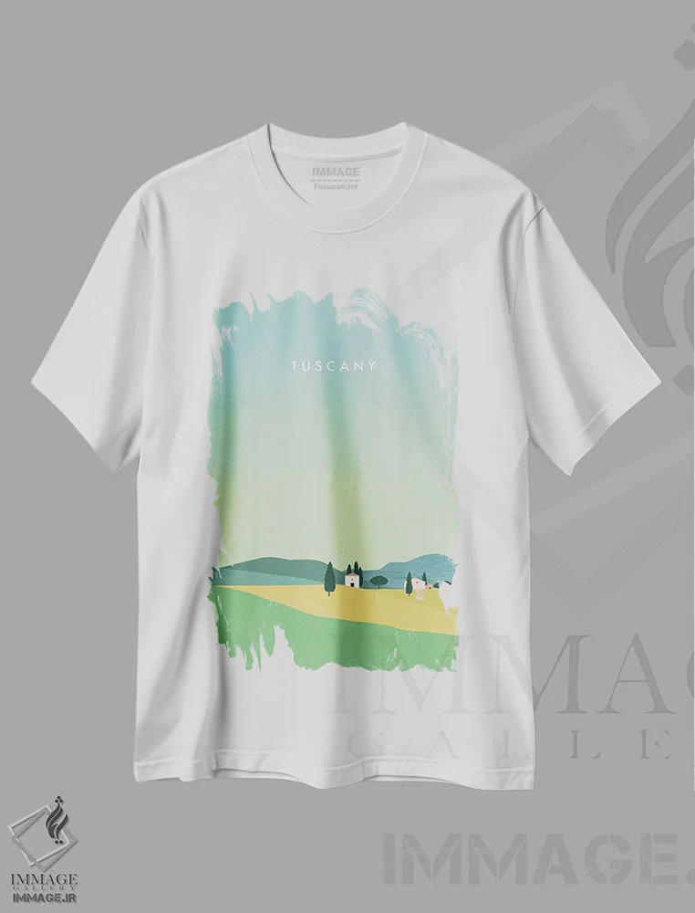 تیشرت سفید طرح دار توسکانی، تزئینی اثر کاتینکا رینکه | immage.ir
