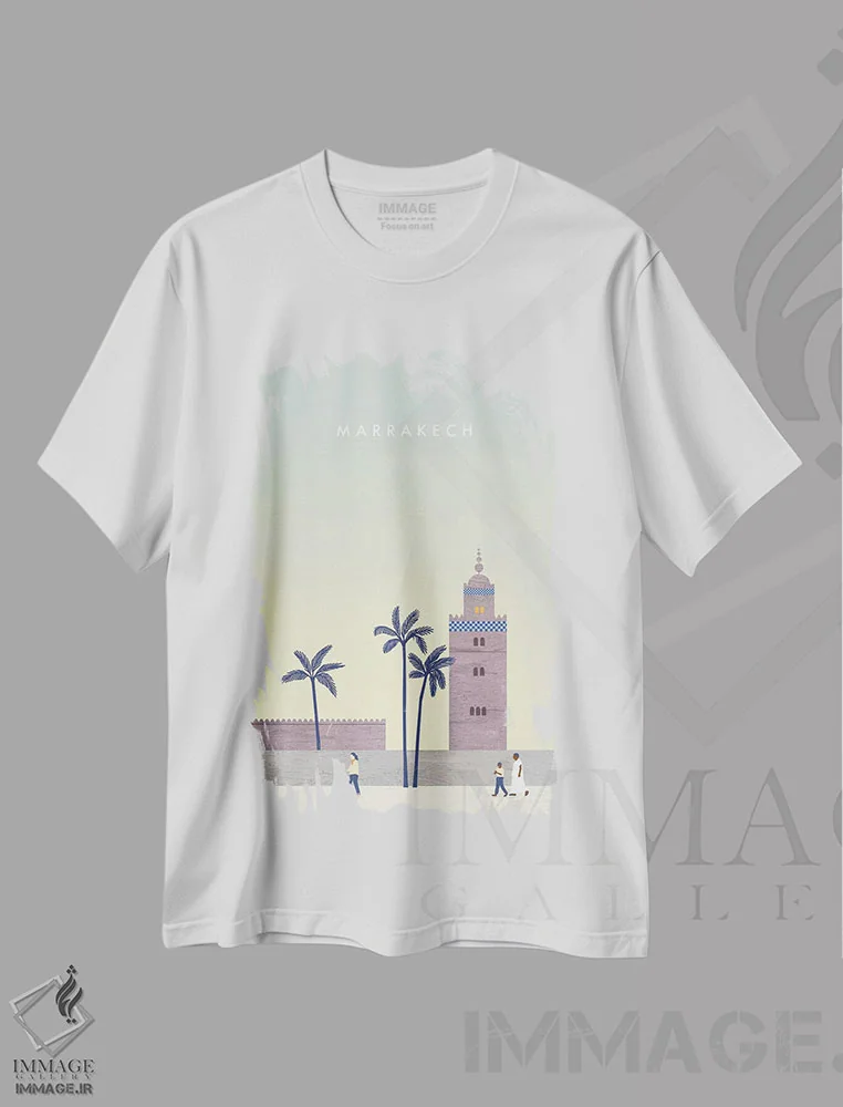 تیشرت سفید طرح دار مراکش، تزئینی اثر کاتینکا رینکه | immage.ir