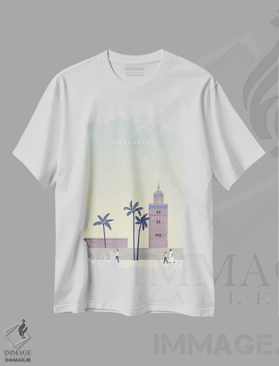 تیشرت سفید طرح دار مراکش، تزئینی اثر کاتینکا رینکه | immage.ir