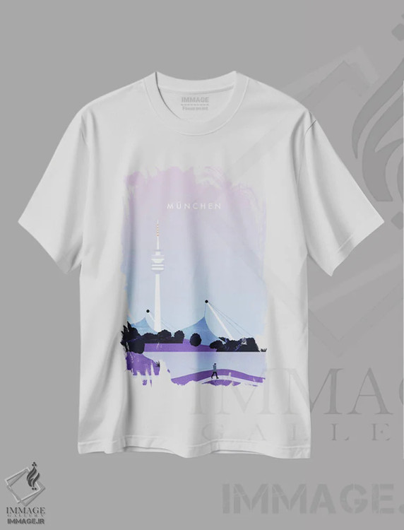 تیشرت سفید طرح دار مونیخ، تزئینی اثر کاتینکا رینکه | فروشگاه ایماژ
