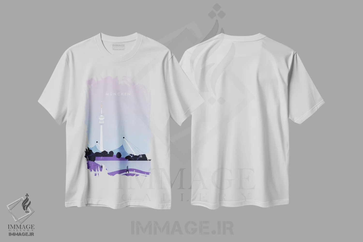 تیشرت سفید طرح دار مونیخ، تزئینی اثر کاتینکا رینکه | فروشگاه ایماژ